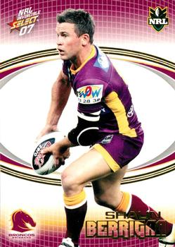2007 Select NRL Invincible #008 Shaun Berrigan Front